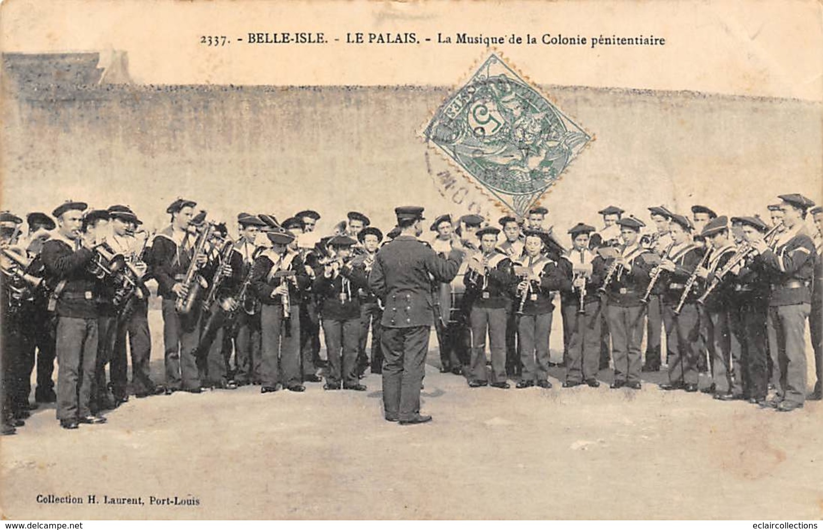 Belle Ile En Mer       56      Le Palais. La  Musique De L'école Pénitentiaire     (voir Scan) - Belle Ile En Mer