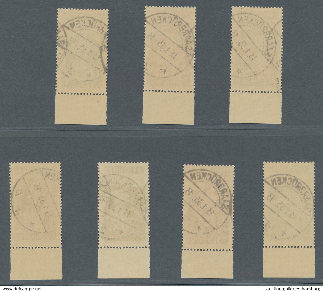 Deutsche Abstimmungsgebiete: Saargebiet: 1934, "Volkshilfe/Volksabstimmung", Kompletter Unterrandsat - Briefe U. Dokumente