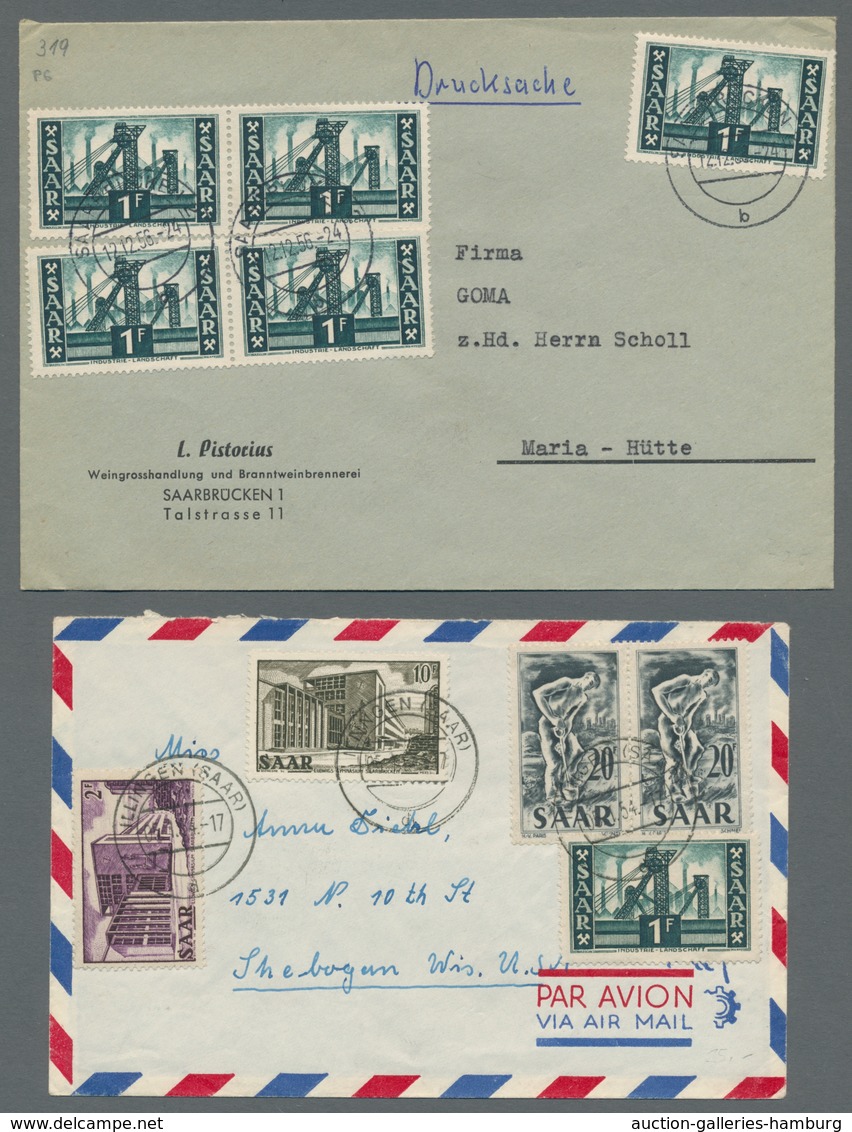 Saarland (1947/56): 1952, "500 Fr. Saar V" Mit Ersttagsstempel Auf FDC In Sehr Guter Erhaltung, FA H - Briefe U. Dokumente