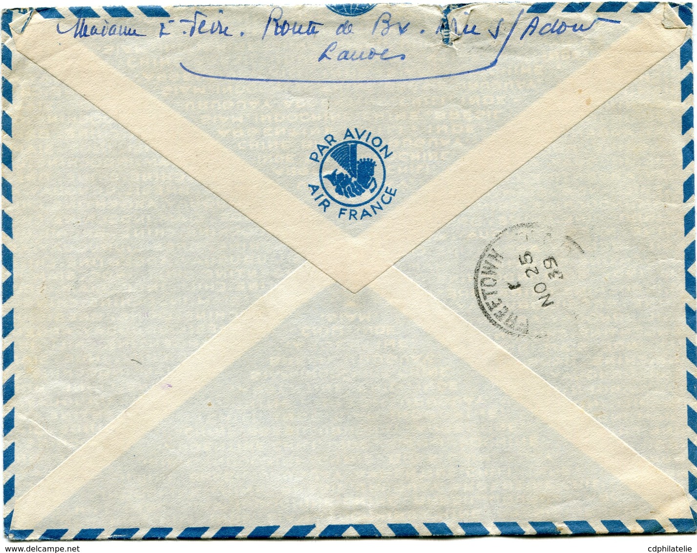 FRANCE LETTRE PAR AVION AVEC AFFRANCHISSEMENT DONT IRIS/MERCURE DEPART AIRE SUR L'ADOUR 13-11-1939 POUR LA SIERRA LEONE - 1939-44 Iris