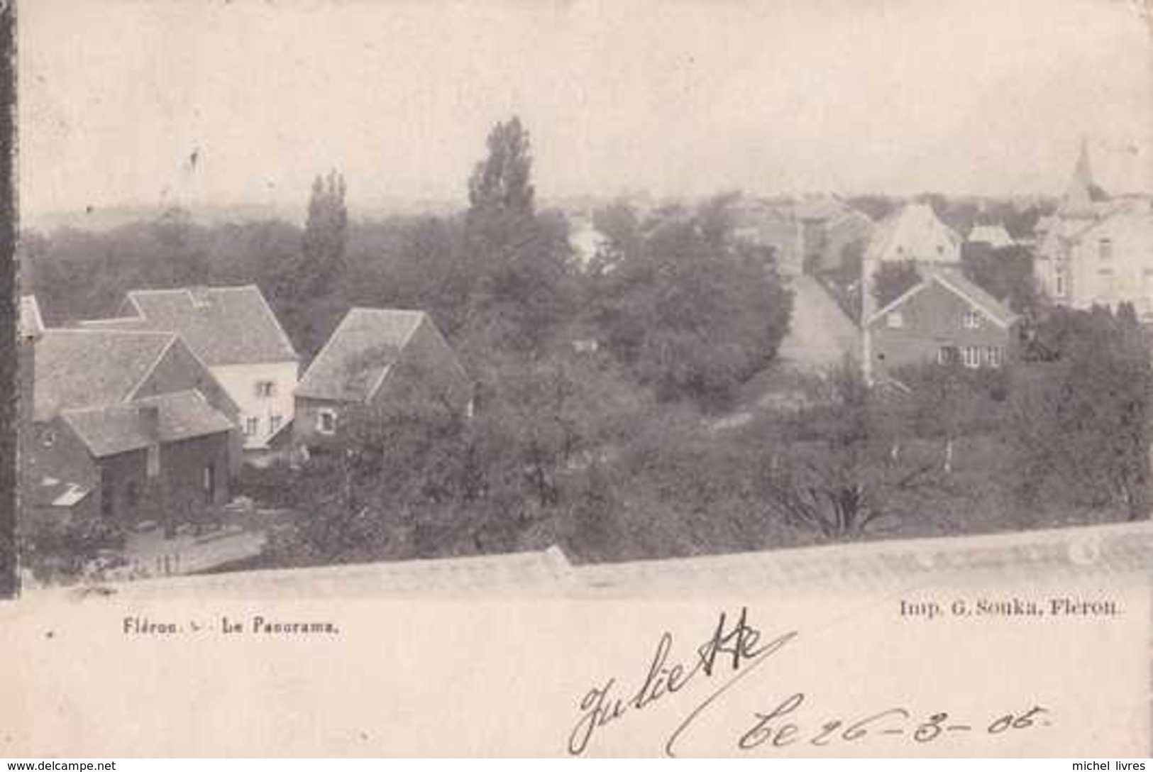 Fléron - Le Panorama - Circulé En 1906 - Dos Non Séparé - TBE - Fléron