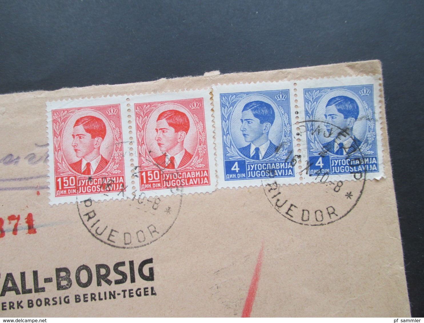 Jugoslawien 1940 Einschreiben / Reko Prijedor - Berlin Tegel Mehrfachzensur Der Wehrmacht OKW Geöffnet Und Geprüft! - Storia Postale