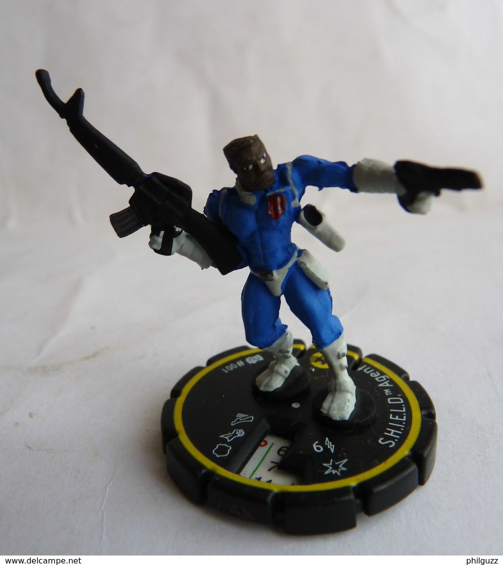 FIGURINE HEROCLIX MARVEL Heroclix AGENT S.H.I.E.L.D. Rareté 2 Socle Jaune - Marvel Heroes