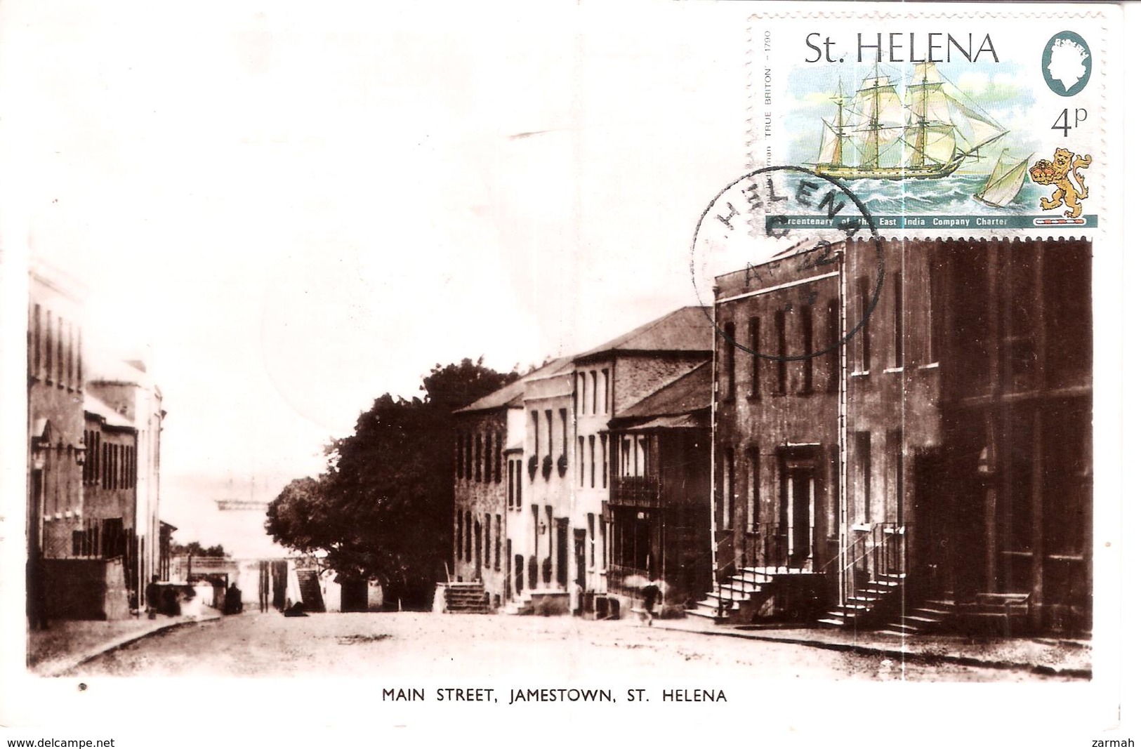 Sainte Hélène Carte Postale : Rue Principale Jamestown - Saint Helena Island