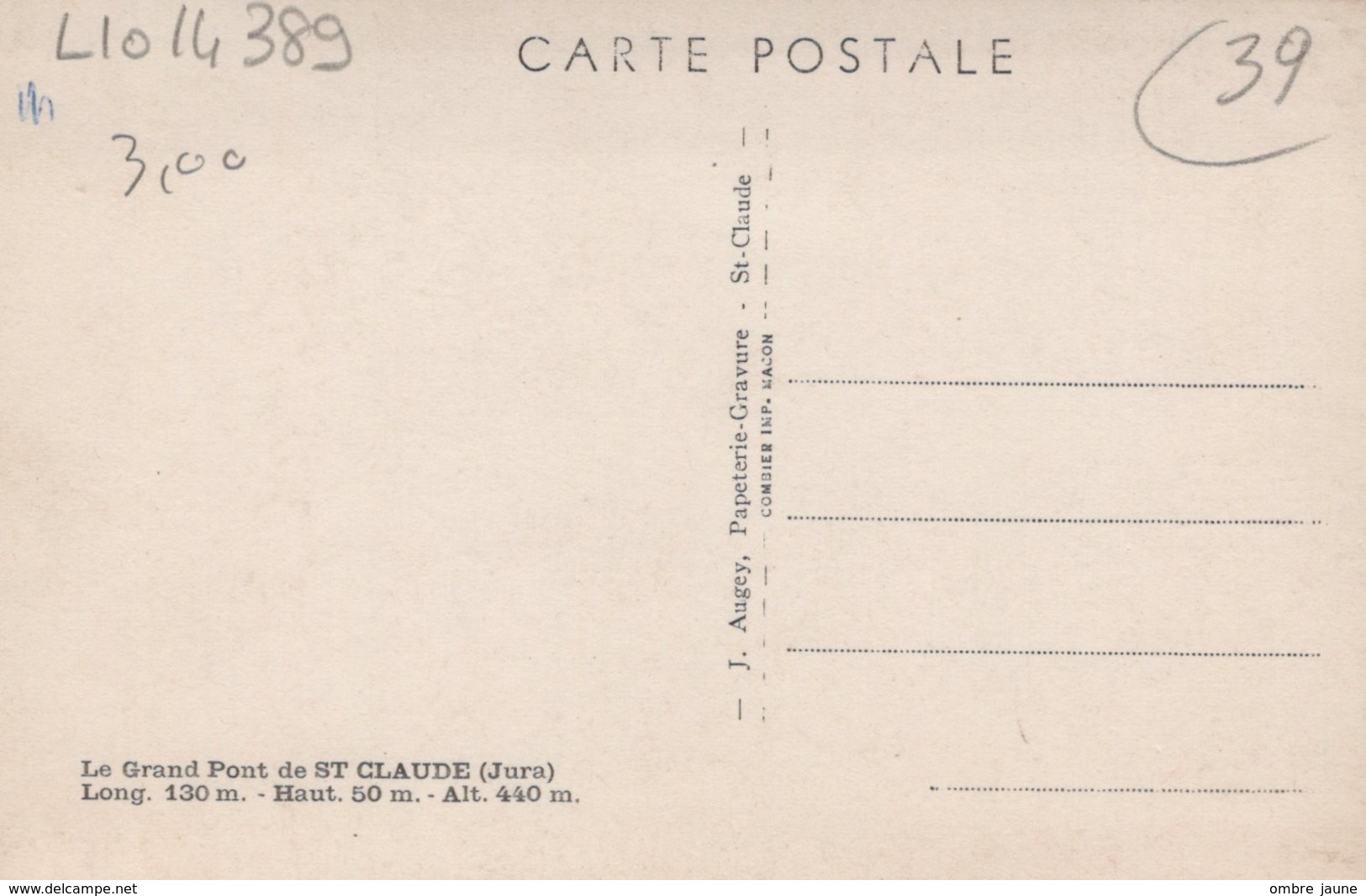 T6 - CPSM - JURA - LOT 6 Cartes Photo Saint Claude - Vue Générale Des - Tavaux