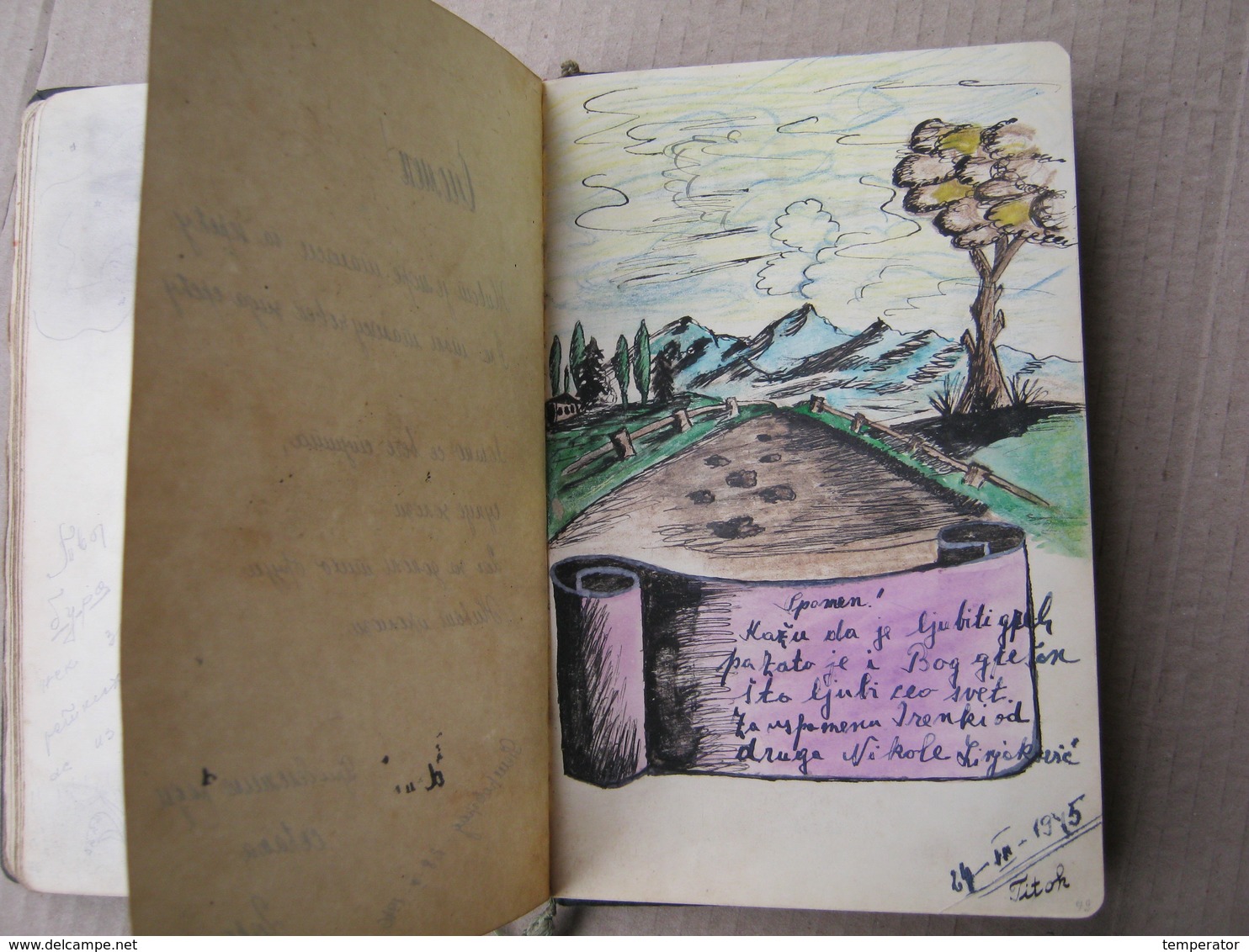 Scrapbook, Spomenar - Zrenjanin, Török Becse, Rovinj - Wonderful drawings, 1943/54.