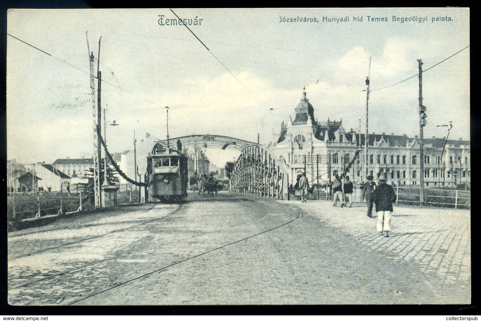 TEMESVÁR 1905. Hunyadi Híd, Villamos Régi Képeslap - Hungary