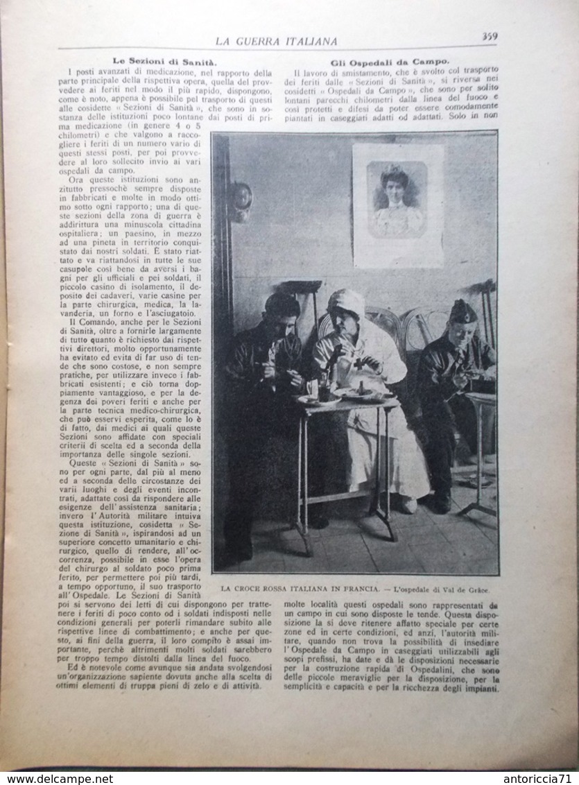 La Guerra Italiana 23 Aprile 1916 WW1 Croce Rossa Organizzazione Sanitaria Riva - War 1914-18