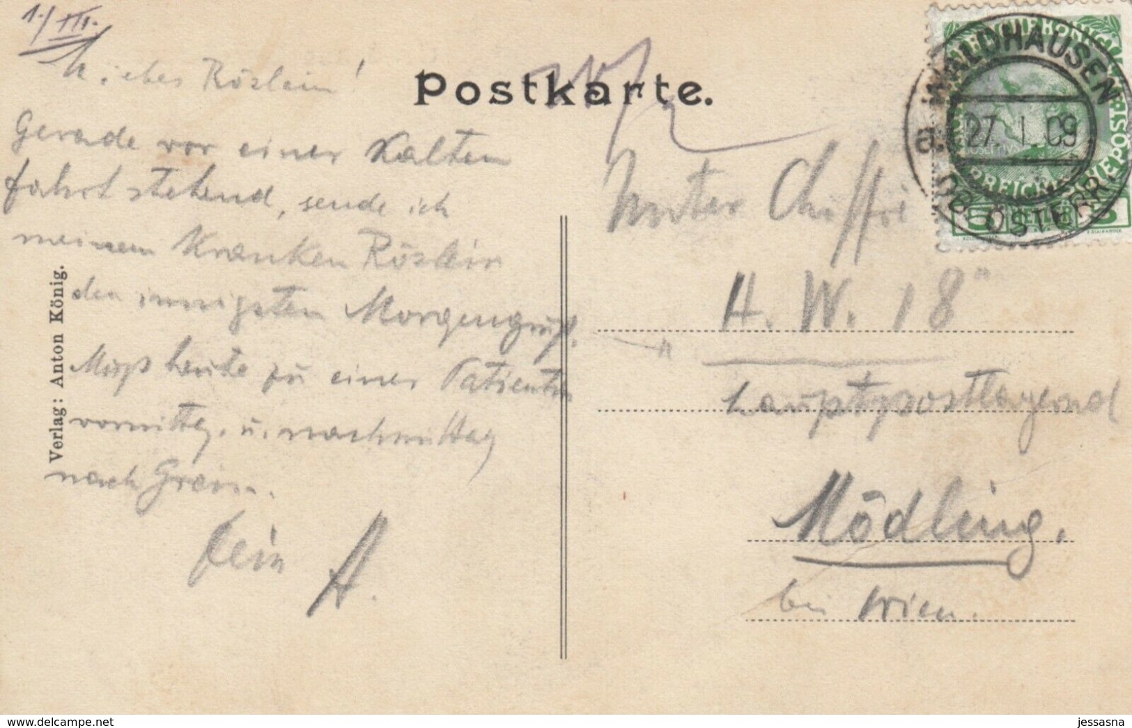 AK - OÖ - Gruss Aus WALDHAUSEN (Strudengau) - Gesamtansicht 1909 - Perg