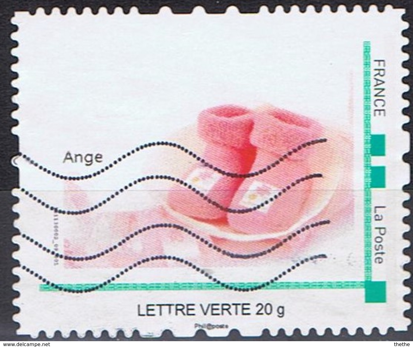 Ange - Chaussons Roses - Lettre Verte 20 G - Collectors