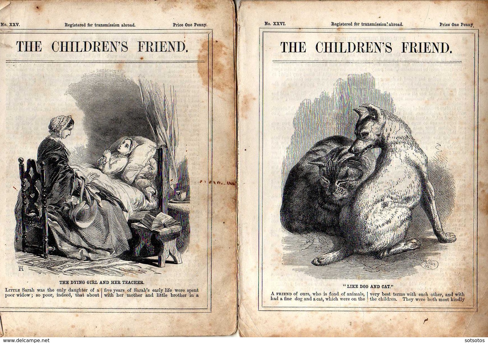 The Childrens Friend: No XXV To XXXVI - 12 Issues Of 1863 (Jan To Dec) With Too Many Pictures And Many Interesting Artic - Per Bambini