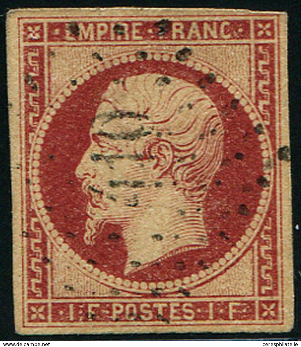 EMPIRE NON DENTELE - 18    1f. Carmin, Obl. PC Léger, TB. Br - 1853-1860 Napoléon III