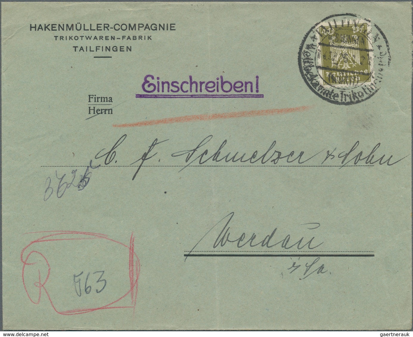 Deutsches Reich: 1921/1944, Interessante Partie Mit 23 Einschreibebriefen, Dabei Nahezu Alle R-Zette - Collections