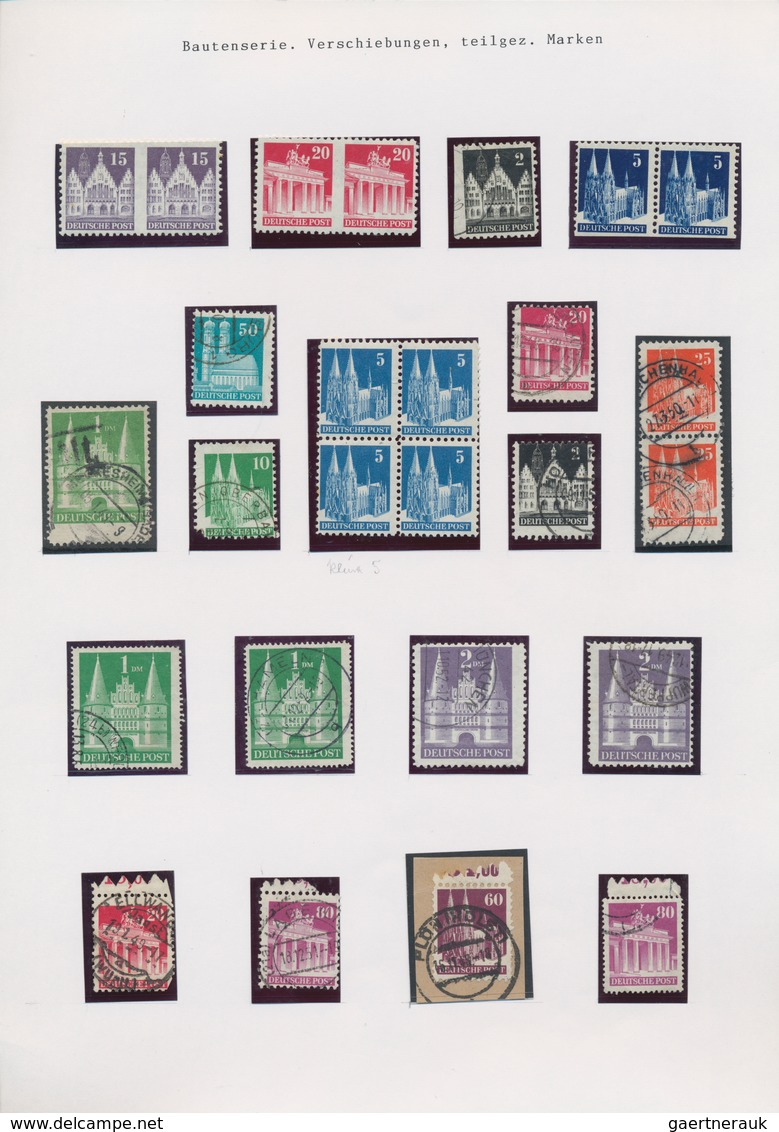 Bizone: 1948/1951, Spezial-Sammlungspartie auf Blättern mit ca. 50 Briefen und Karten (meist Bedarfs