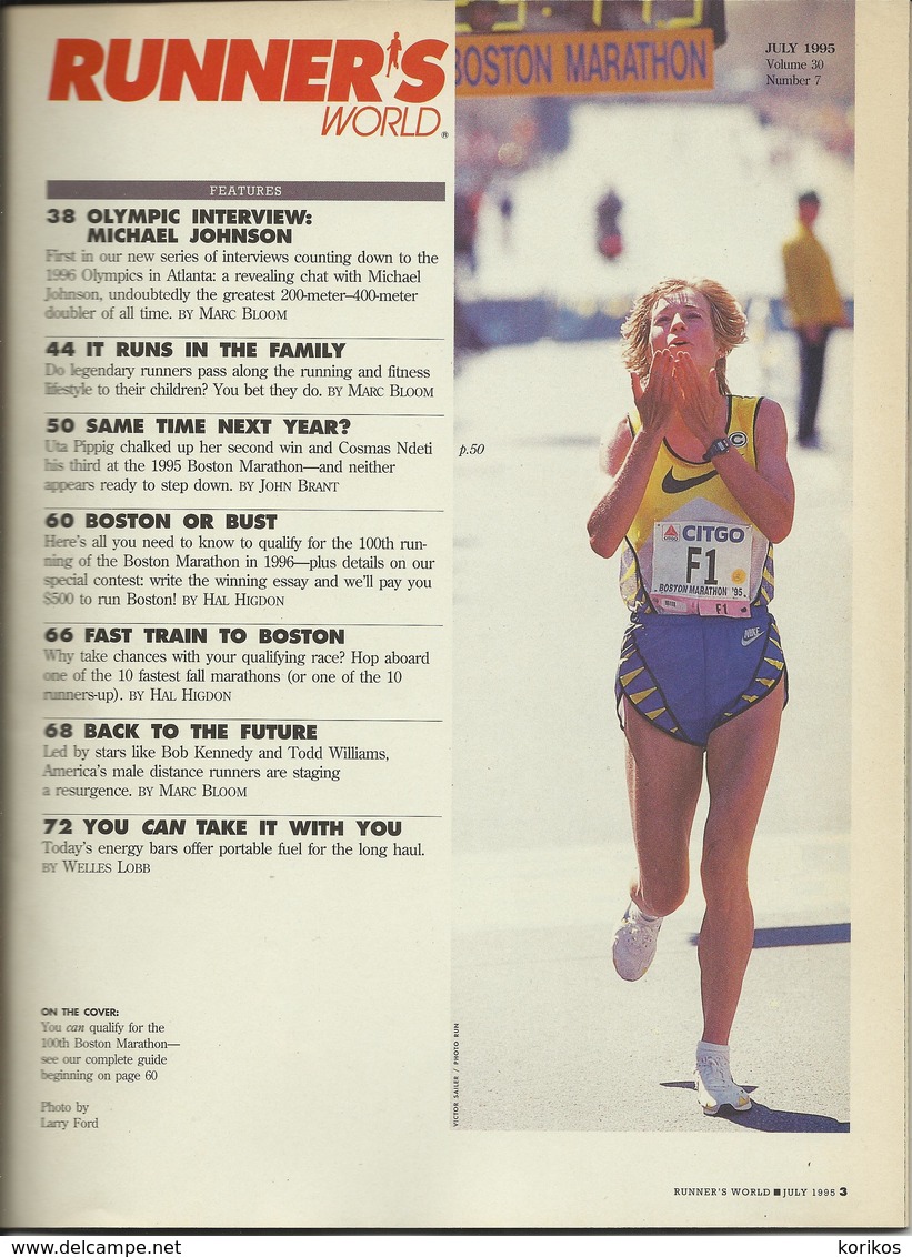 RUNNERS WORLD - RUNNER’S WORLD MAGAZINE - US EDITION - JULY 1995 – ATHLETICS - TRACK AND FIELD - 1950-Aujourd'hui