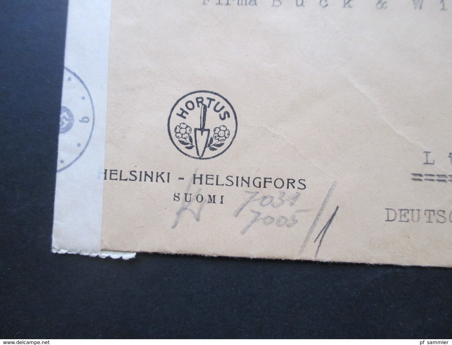 1941 Zensurpost Finnischer Stempel Tarkastettu Granskat + OKW Zensur Umschlag Hortus Wiedereroberung Viipuri - Covers & Documents