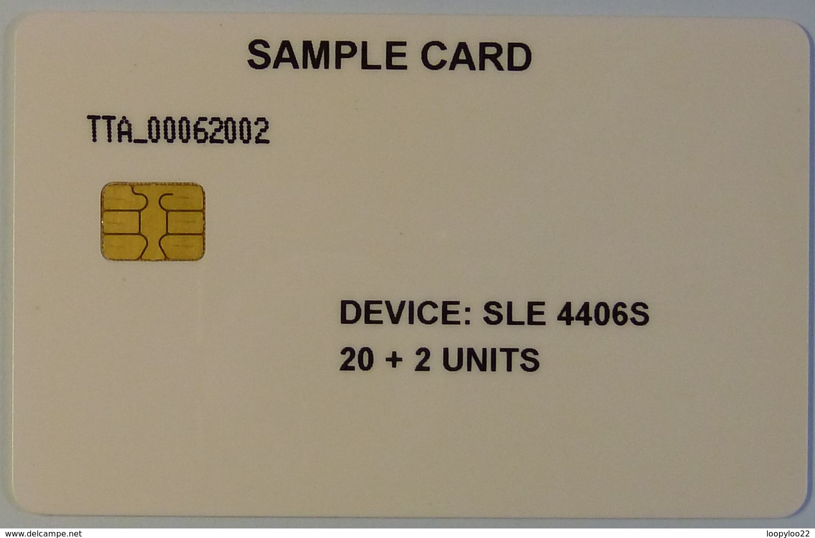 TANZANIA - 1st Test - 22 Units - DEVICE:SLE 4406S - SAMPLE CARD - RARE - Tanzanie