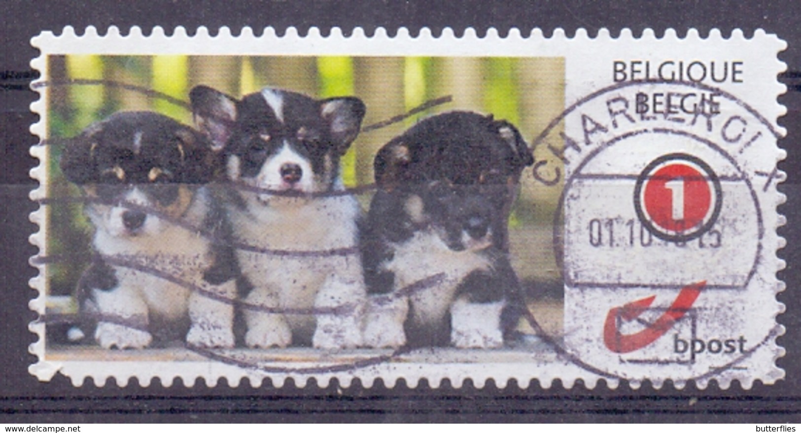 België - Duostamps  - Honden - Zonder Papierresten - Gebraucht