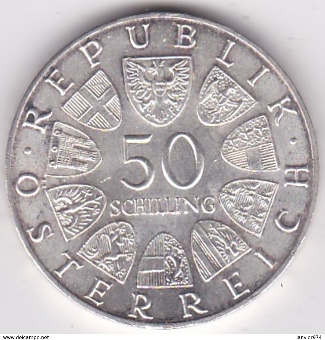 Autriche 50 Schilling  1971 Julius Raab, En Argent, KM# 2911 - Austria