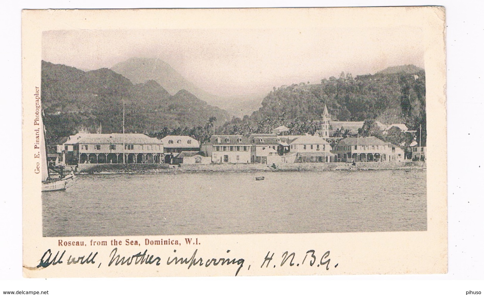 DOM-3  ROSEAU From Yhe Sea - Dominica