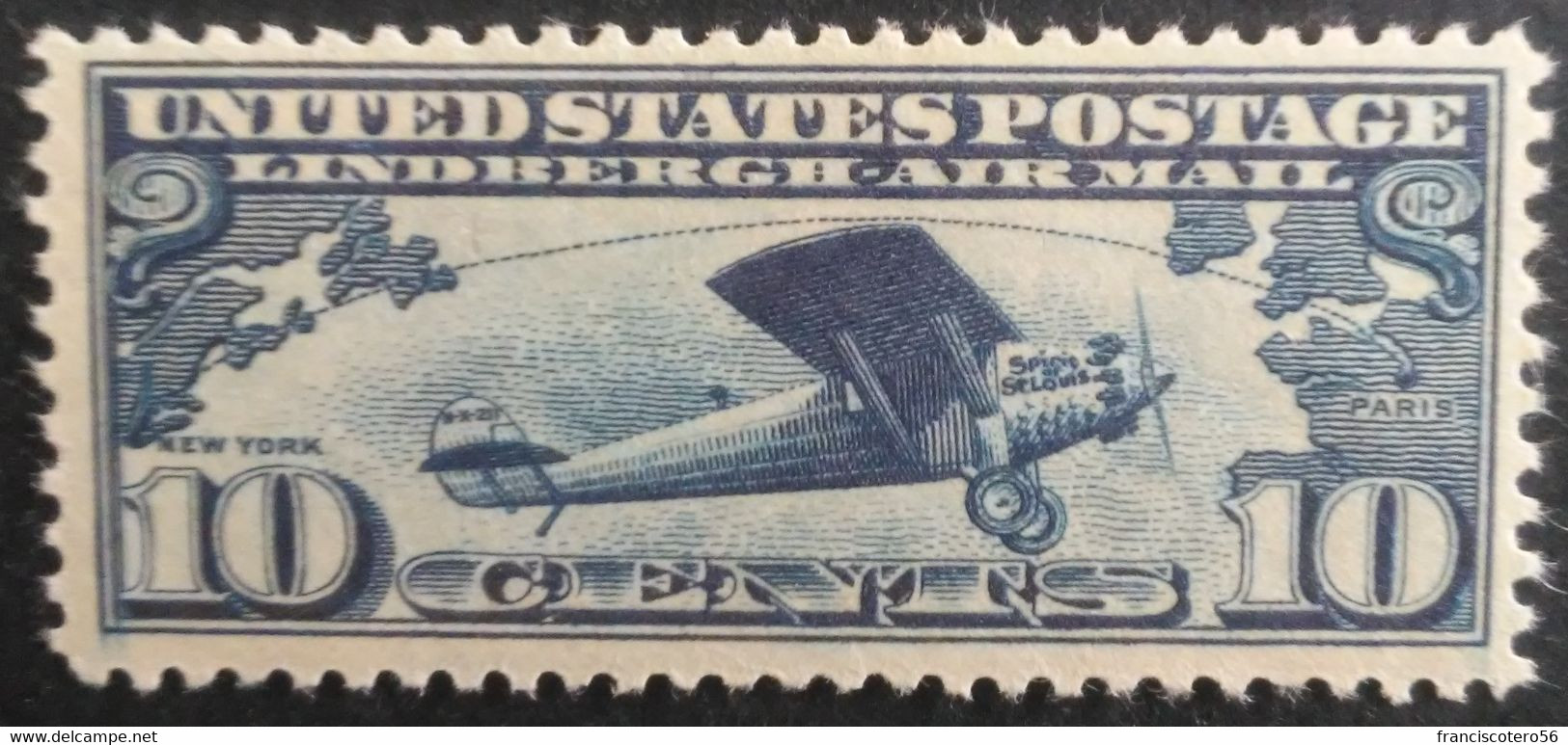 Estados - Unidos: Año. 1927 - AV. ( Lindberghs Transatlantic. Flight. ) Dent. 11 - 1b. 1918-1940 Ungebraucht