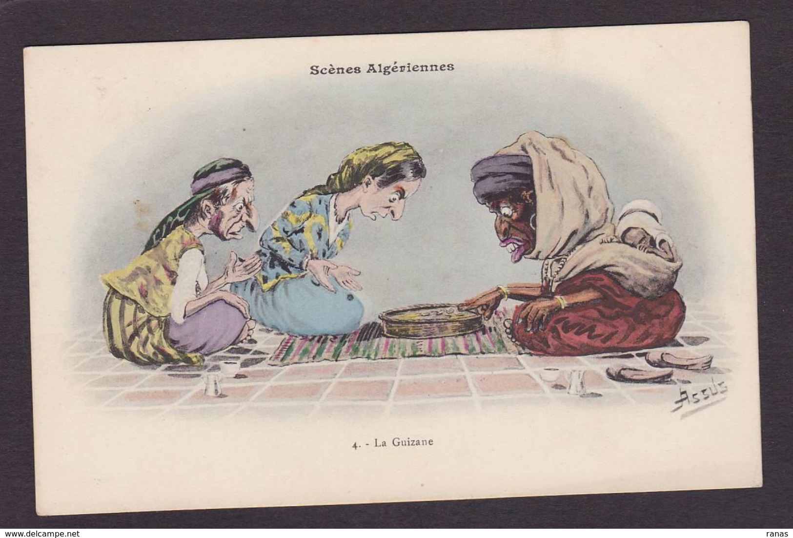 CPA Assus Illustrateur Arabe Satirique Caricature Circulé Tzigane - Astus