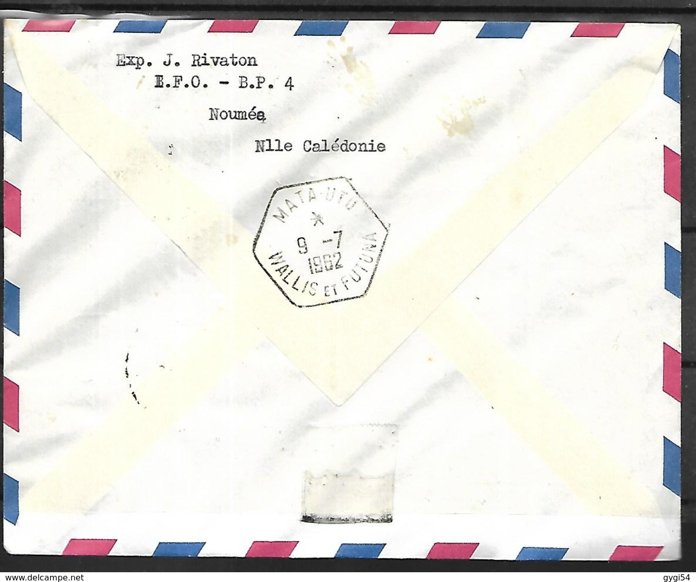 Première Liaison Régulière Nouméa - Mata -  Utu -  Papeete   06 Juillet 1962 - Storia Postale