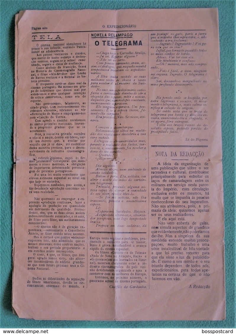 Ponta Delgada - Jornal O Expedicionário De 1942 - Militar - São Miguel - Açores - Imprensa - Portugal - Other & Unclassified