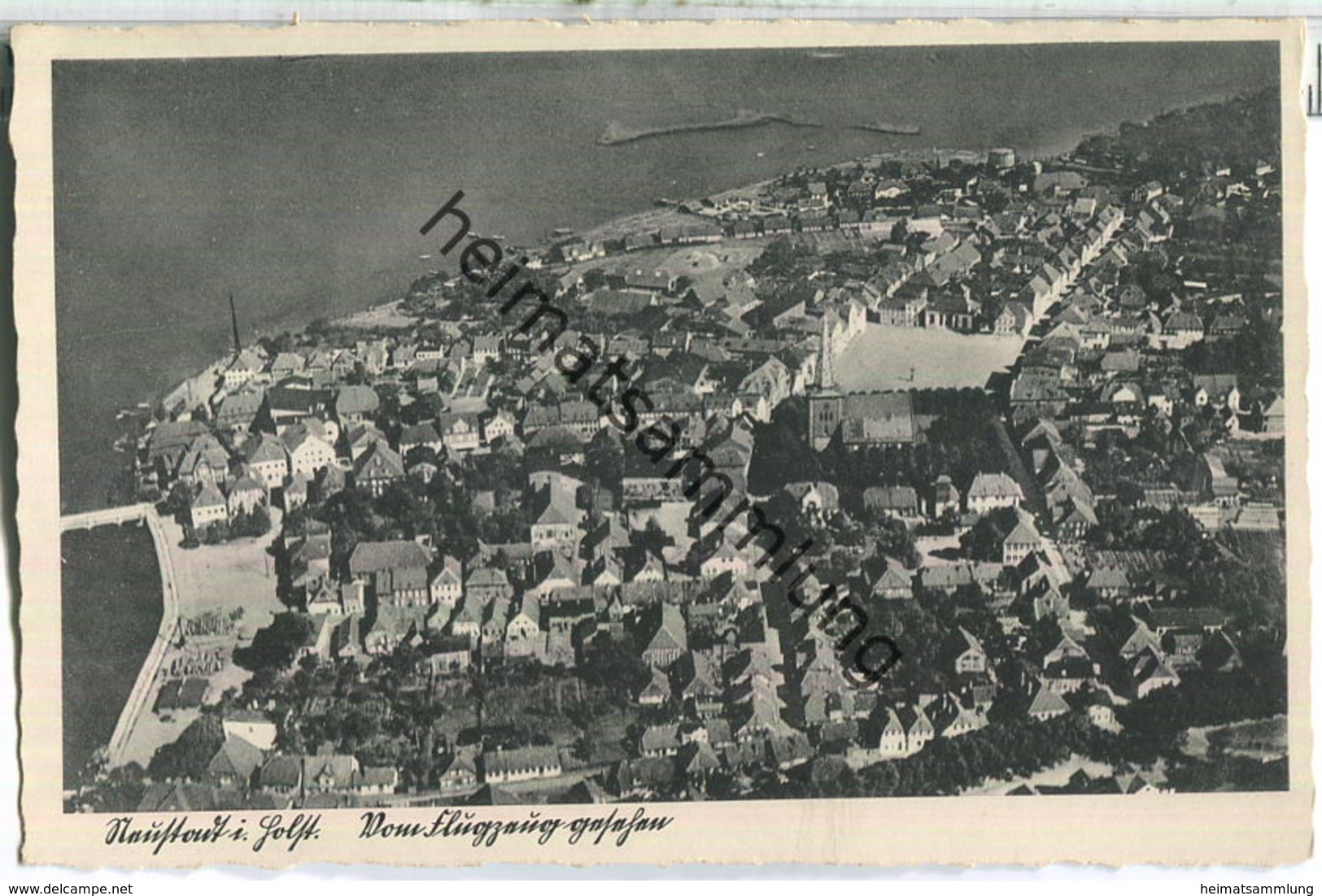 Neustadt Holstein - Fliegeraufnahme - Verlag Julius Simonsen Oldenburg 40er Jahre - Neustadt (Holstein)