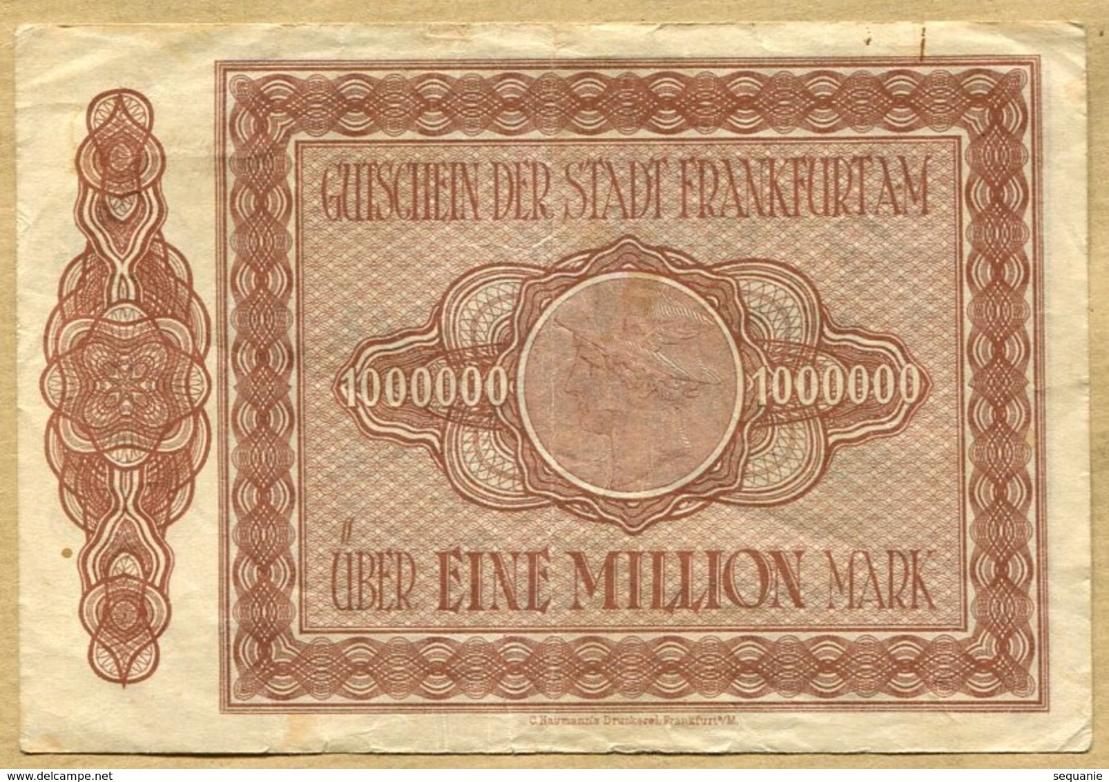 Allemagne 1 Million Mark Francfort 1923 - 1 Million Mark