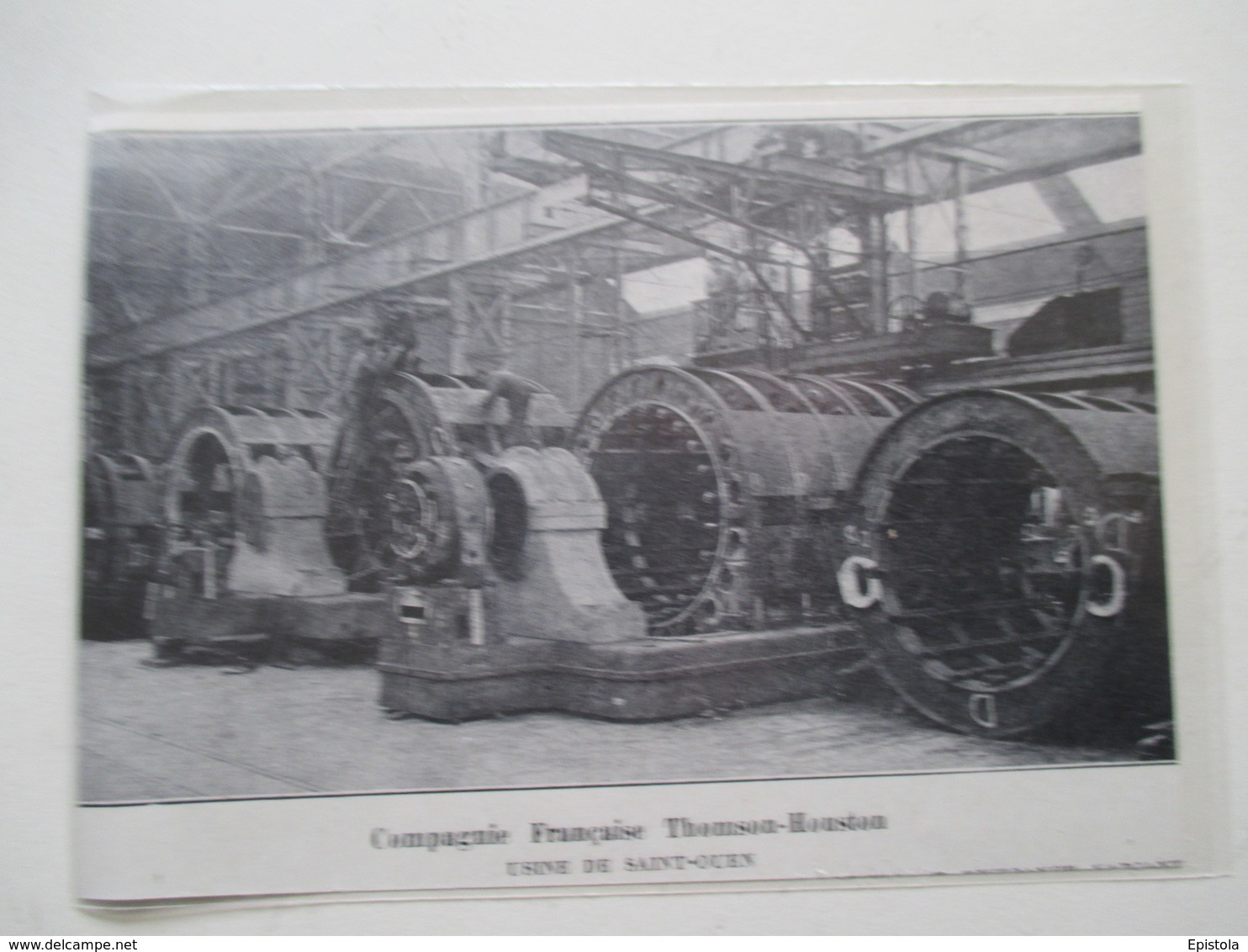 Usine De Saint Ouen (93)   - Machine Tours Géants Cie Thomson Houston -  Coupure De Presse De 1923 - Andere Geräte