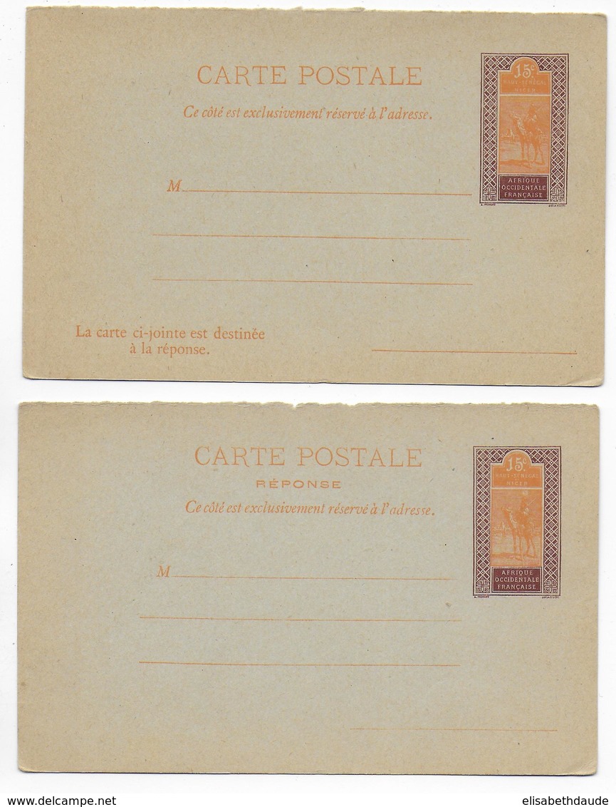 HAUT-SENEGAL ET NIGER - 1915 - CARTE ENTIER POSTAL Avec REPONSE PAYEE (SEPAREE) NEUVE - ACEP N°6 RARE ! - Lettres & Documents