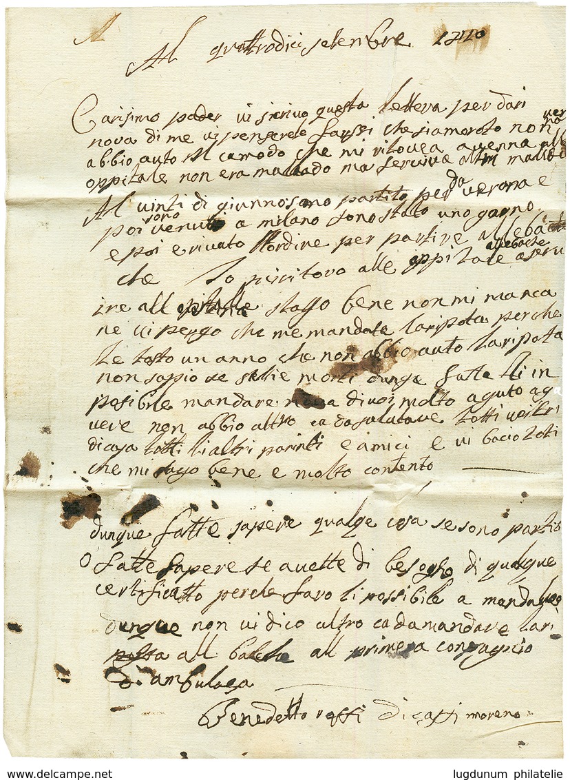 1810 LAYBACH ILLYRIE Rouge + Raume D' ITALIE PAR PLAISANCE Sur Lettre Avec Texte Pour La FRANCE. TTB. - Other & Unclassified