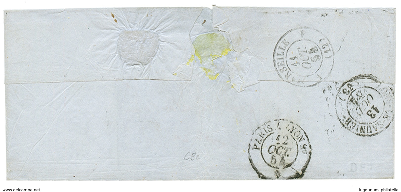 BULGARIE - CRIMEAN WAR : 1854 FRANCE 20c Obl. AOQGL + ARMEE D' ORIENT QUARTr Gal + "VARNA 27 Septembre 1854" Manuscrit S - Army Postmarks (before 1900)