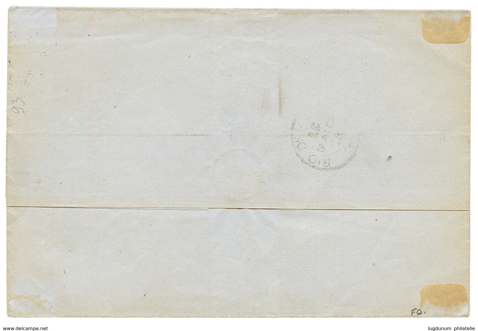 1879 35c SAGE Obl. LE HAVRE LE PORT Sur Lettre Pour RIO DE JANEIRO (BRESIL). Superbe. - Other & Unclassified