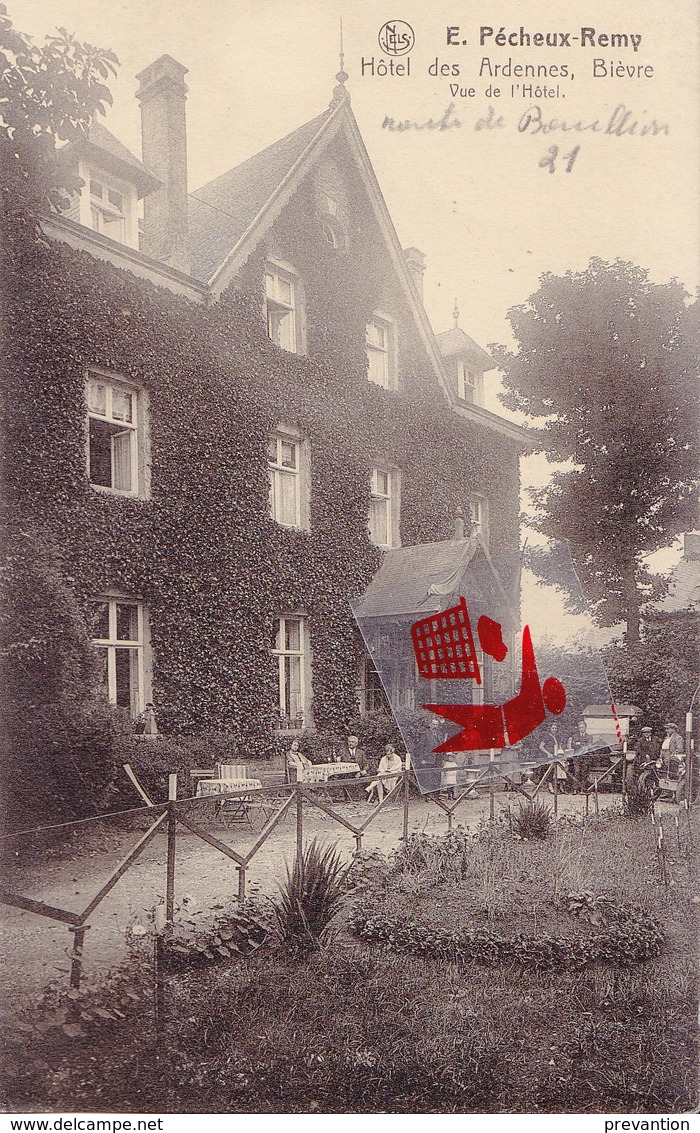 E.Pécheux-Remy -Hôtel Des Ardennes, BIEVRE - Vue De L'Hôtel (route De Bouillon,21) - Carte Animée - Bièvre