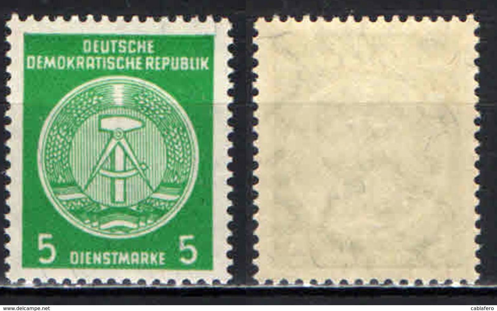 DDR - 1957 - COMPASSO A DESTRA - 5 PF - MNH - Nuovi