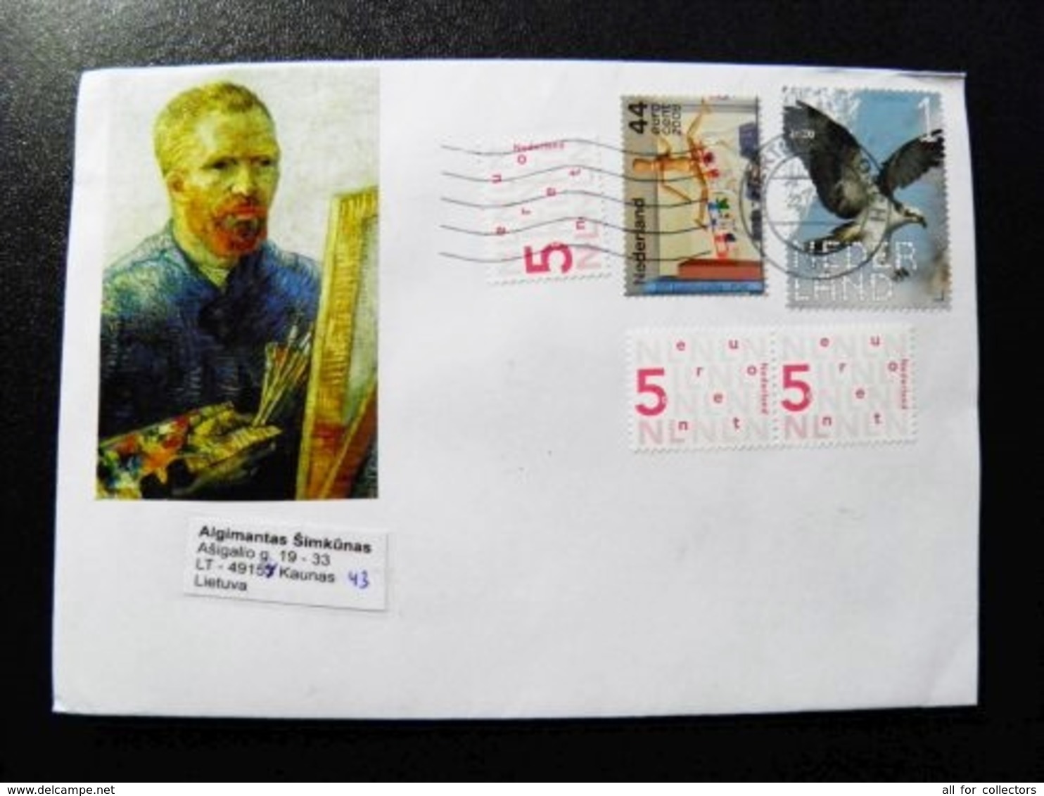 Cover Netherlands 2020 Animal Bird Oiseau Eagle Vincent Van Gogh - Lettres & Documents