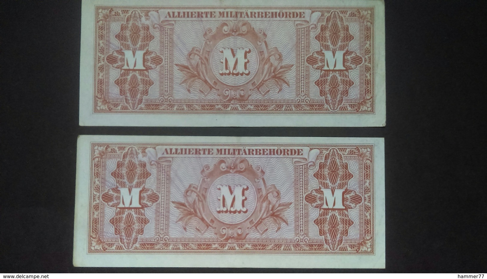 Germany 1944: Allied Occupation 2 X 100 Mark With Consecutive Serial Numbers - 100 Mark