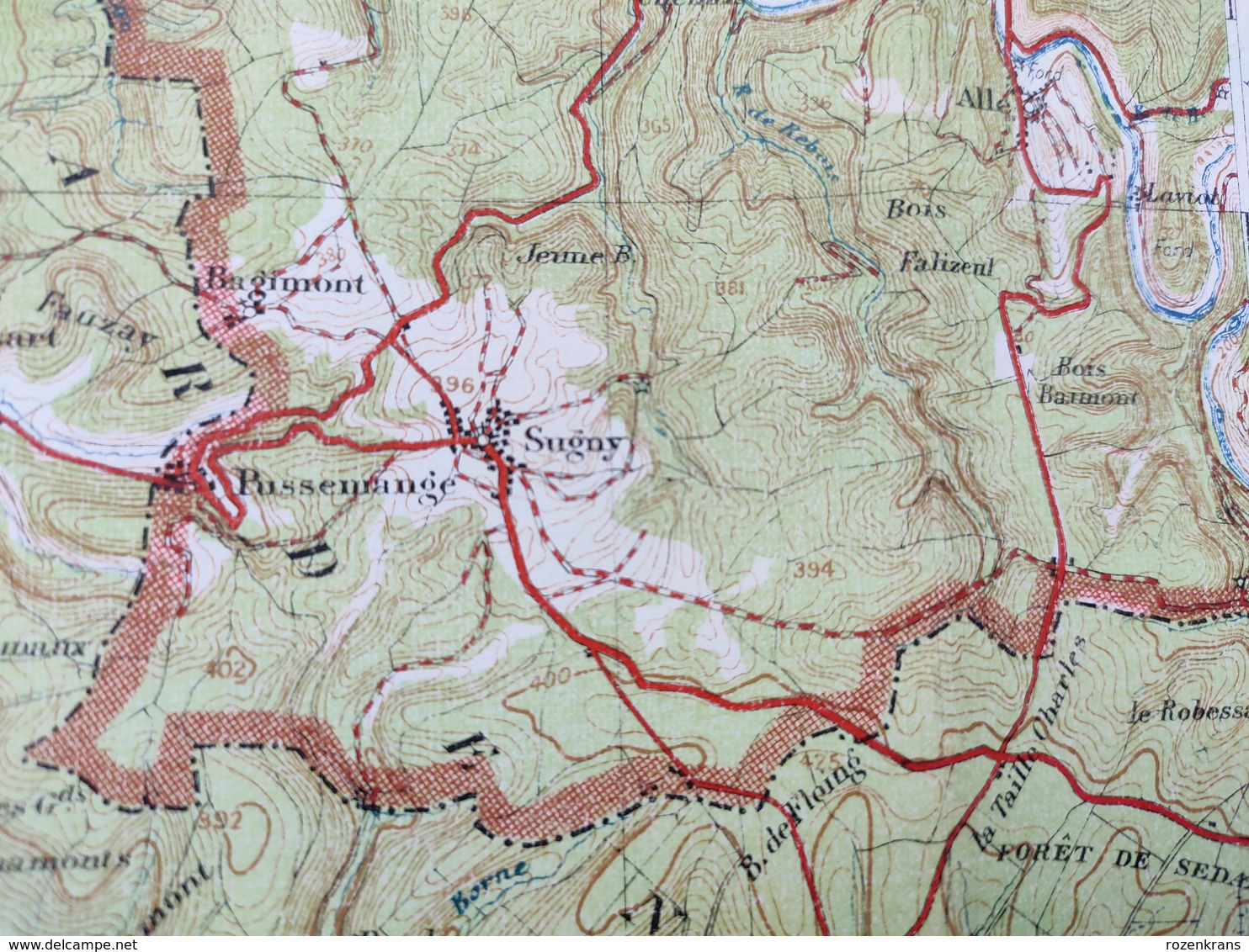 Carte Topographique Militaire UK War Office 1915 World War 1 WW1 Charlesville Mezieres Sedan Rocroi Hirson Sugny Rethel