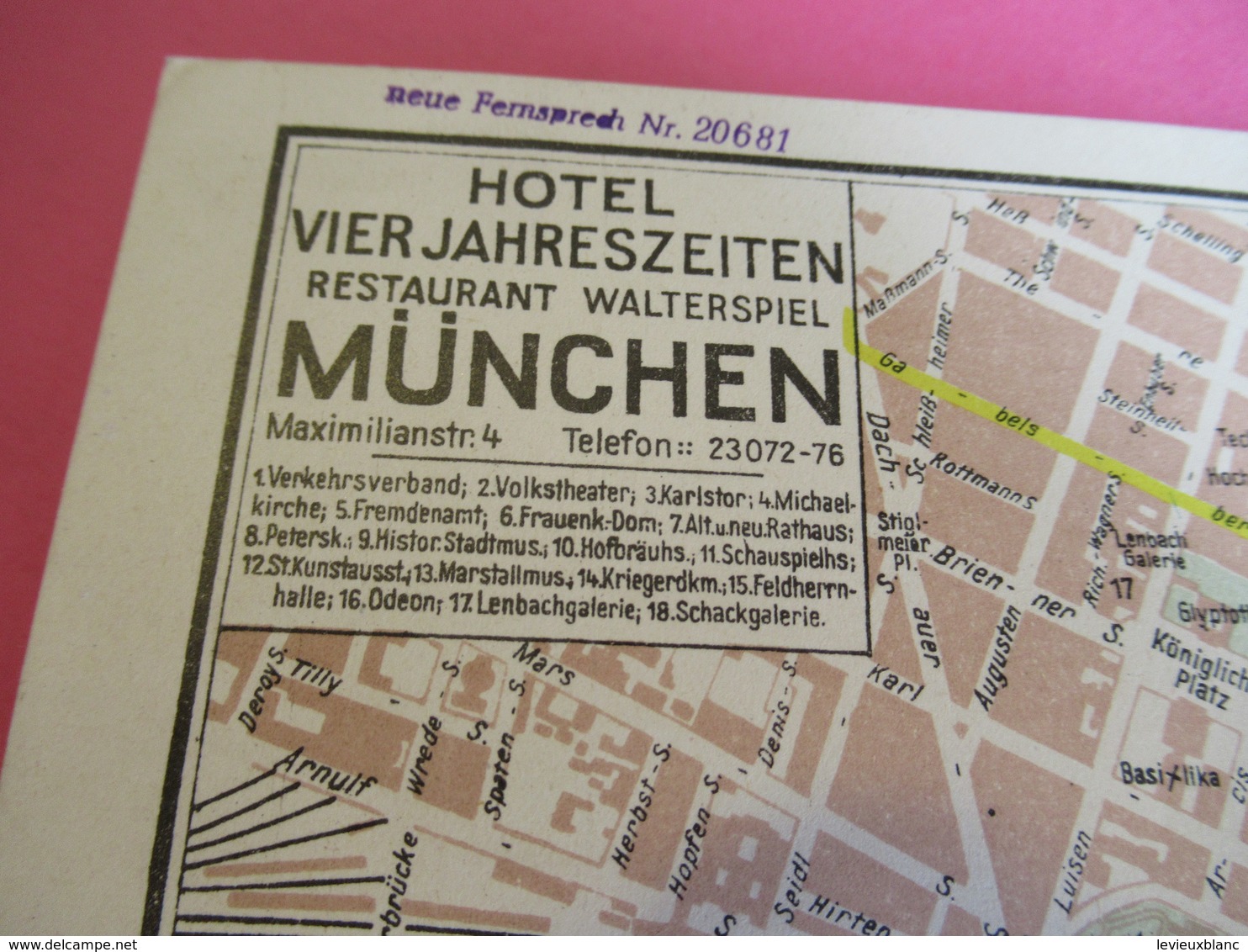 Plan Publicitaire 2 Volets/Ville De Munich & Environs/MÜNCHEN/Hotel Vier Jahreszeiten/Restaurant Walters/1960 ?   PGC319 - Transports