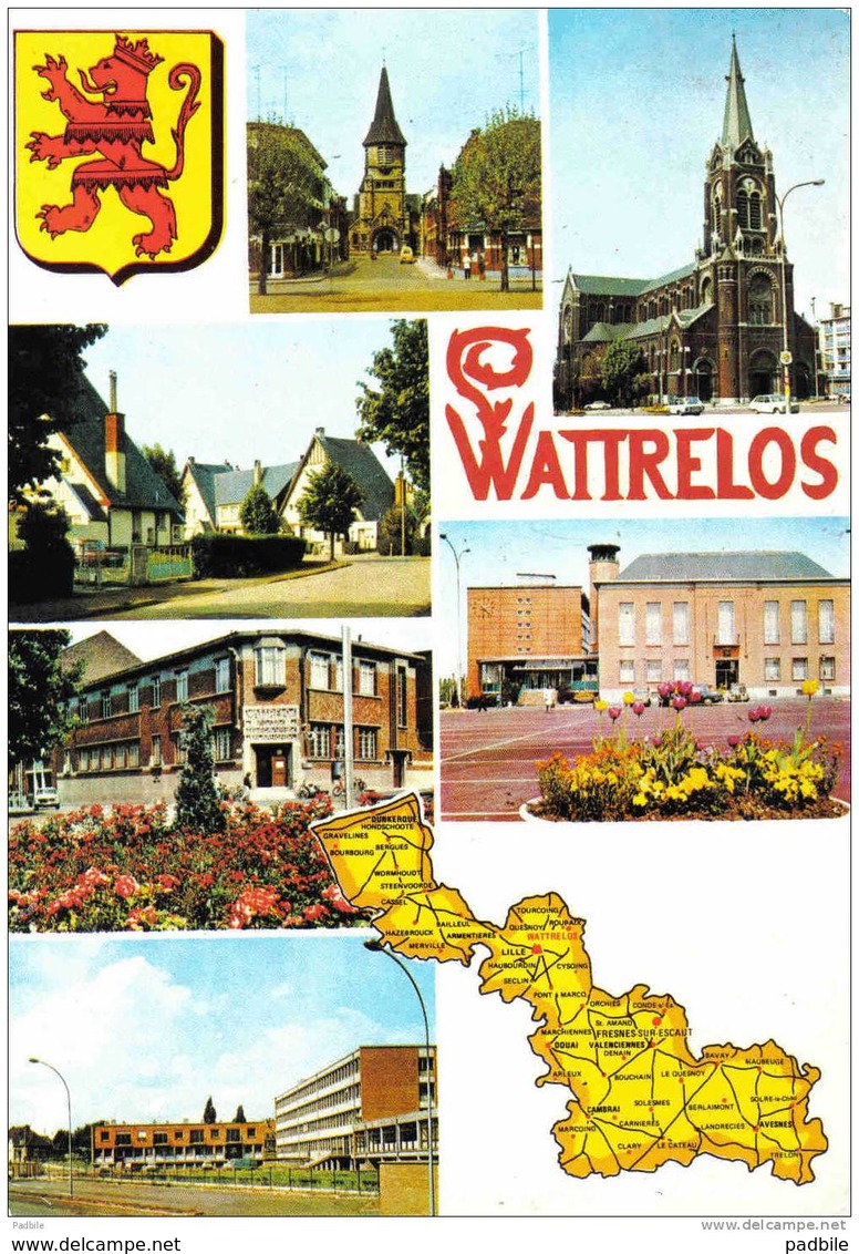 Carte Postale 59. Wattrelos Département Du Nord Trés Beau Plan - Wattrelos