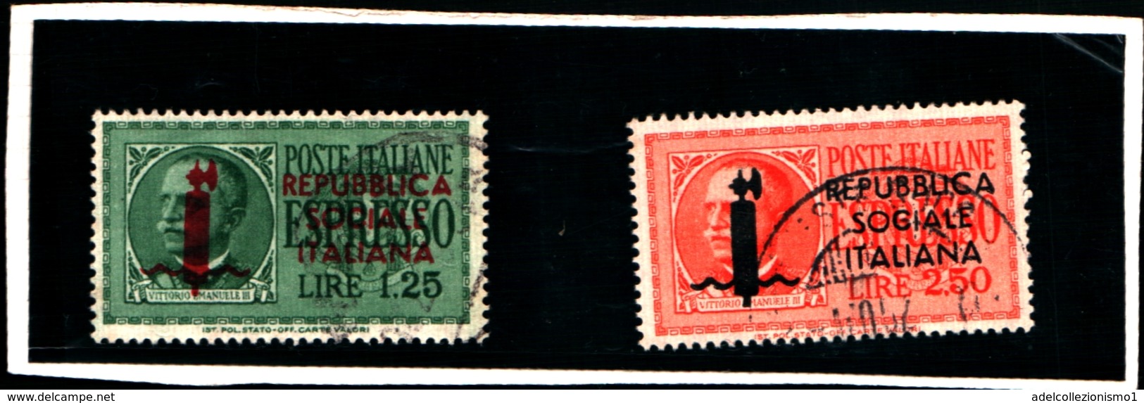 91048) ITALIA- Effigie Di Vittorio Emanuele III Soprastampato - ESPRESSI - 24 Gennaio 1944 - 1943-USATI - Other & Unclassified