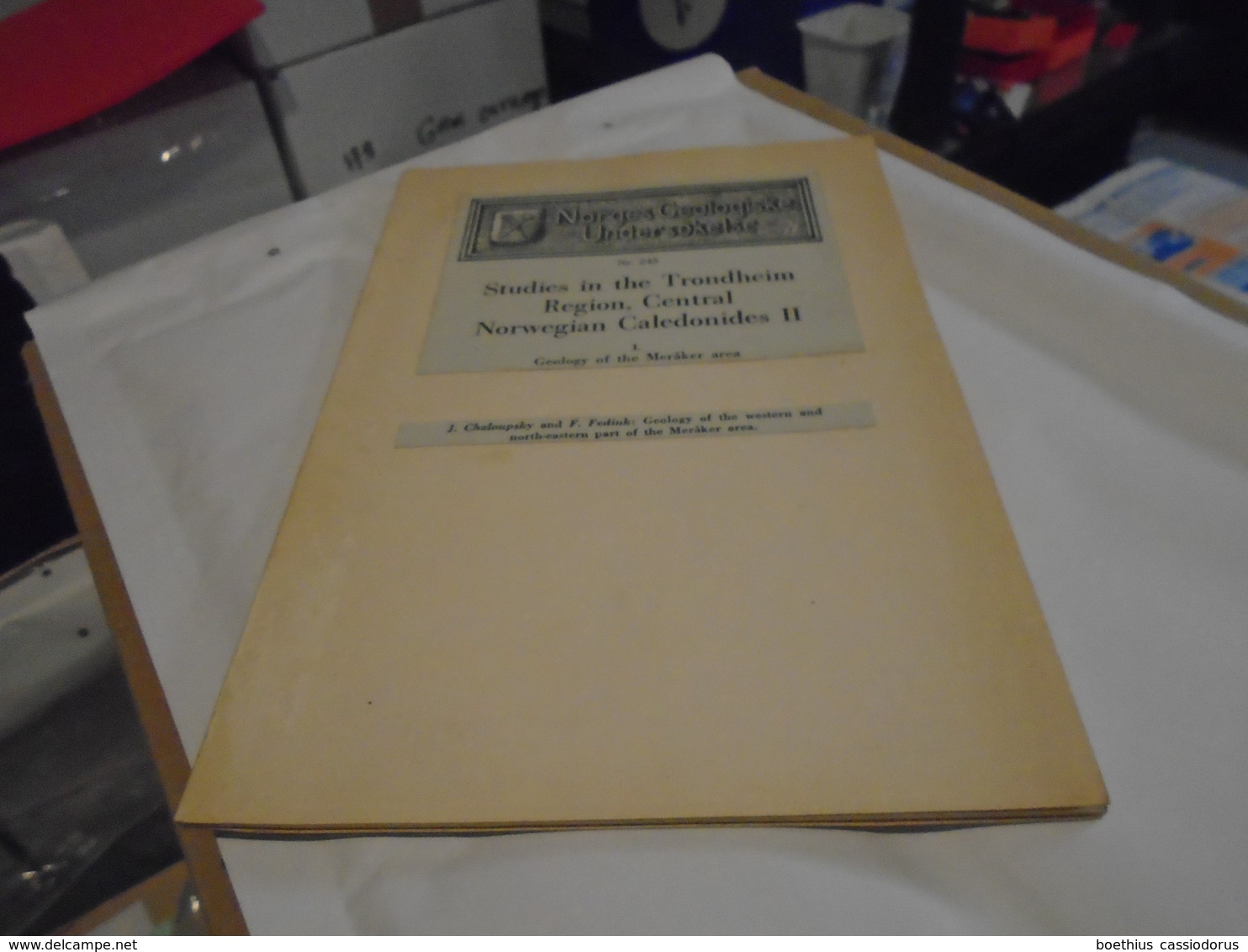 STUDIES IN THE TRONDHEIM REGION, CENTRAL NOWEGIAN CALEDONIDES II / 1 Geology Of The Meraker Area (avec 1 Carte) - Sciences De La Terre