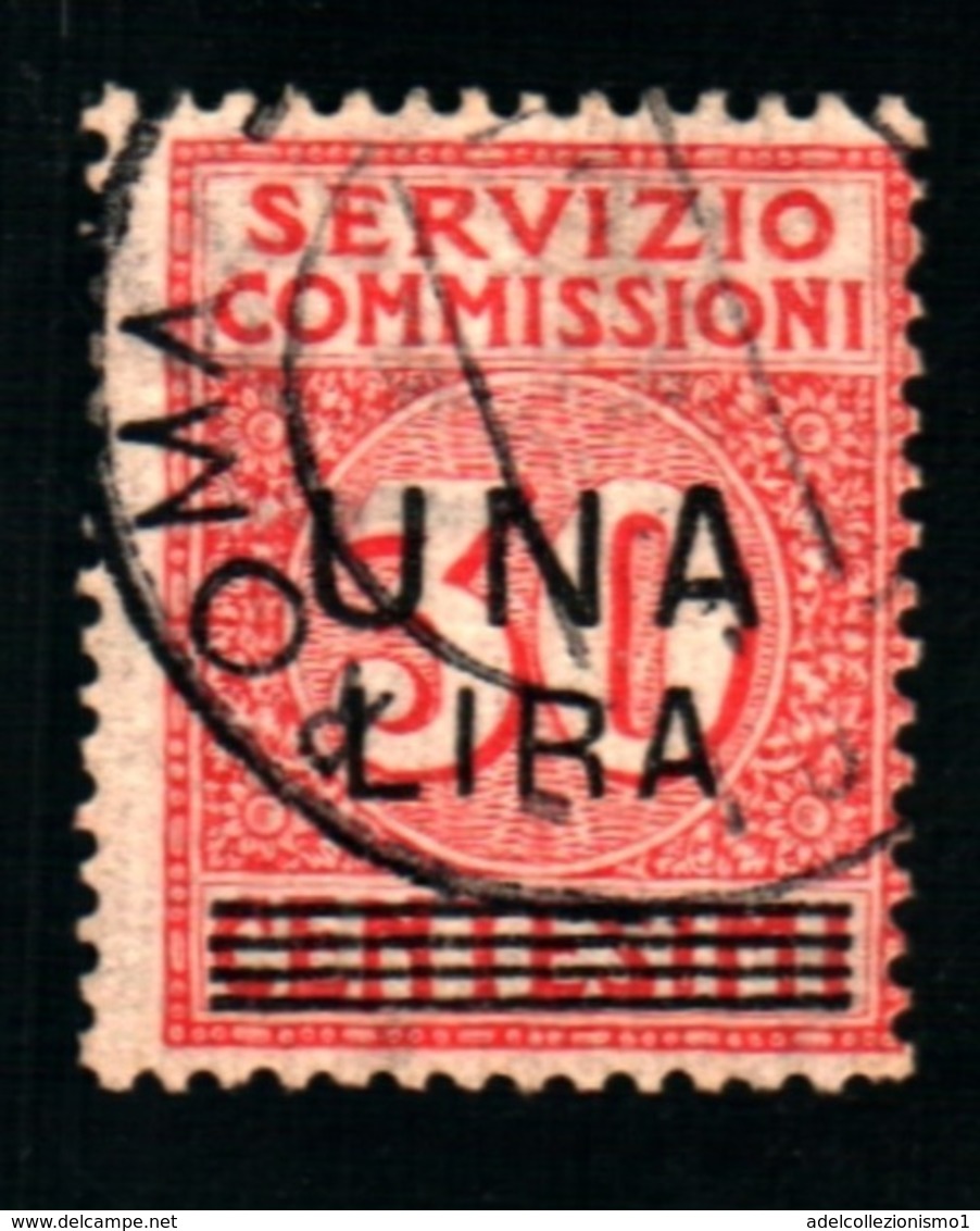 91070) ITALIA-1 L. Su 30 C.Cifra Entro Un Cerchio - Servizio Commissioni - USATO - Sonstige & Ohne Zuordnung