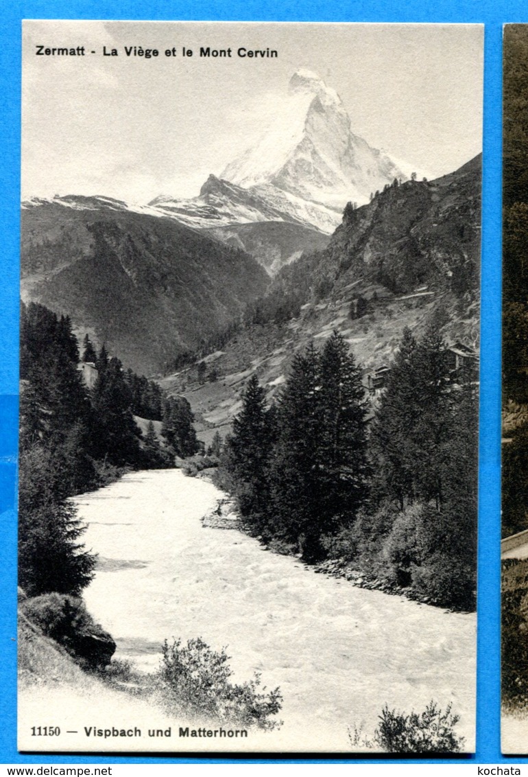 NY013, Zermatt, Cervin, Matterhorn, La Viège, Vispbach, 11150, Phototypie, Non Circulée - Viège