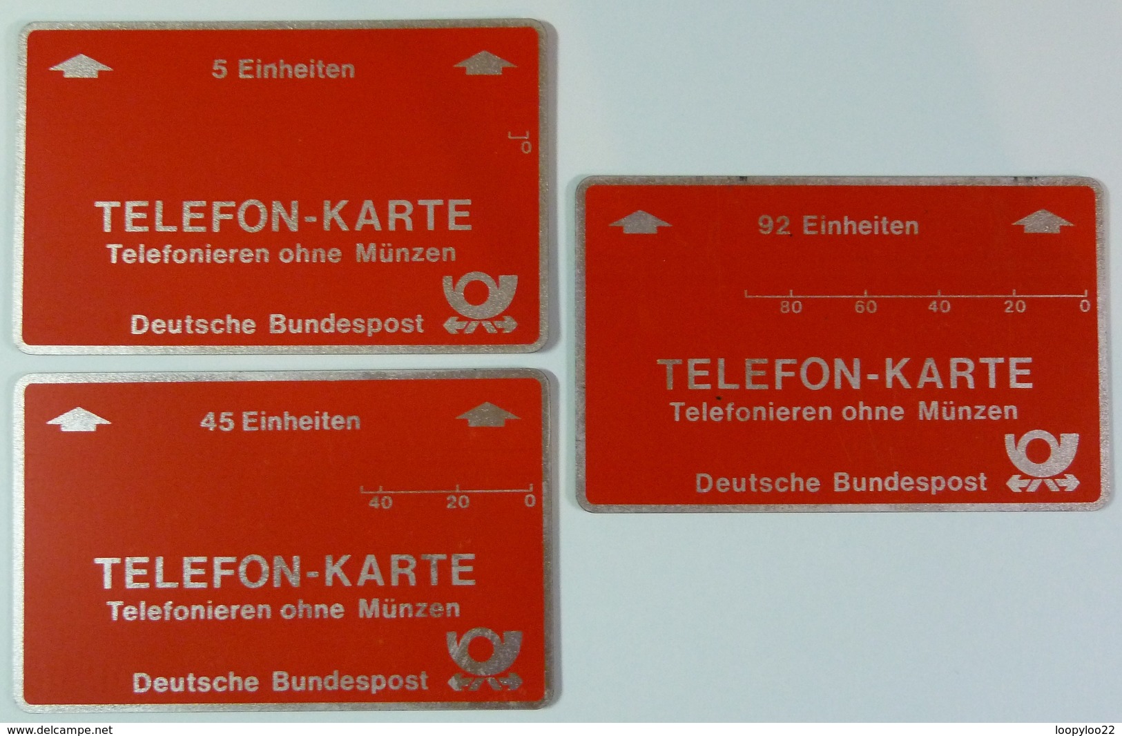 GERMANY - L&G - Landis & Gyr - Frankfurt - Test / Trial Set Of 3 - 5, 45 & 92 - Mint / Used - T-Series: Testkarten