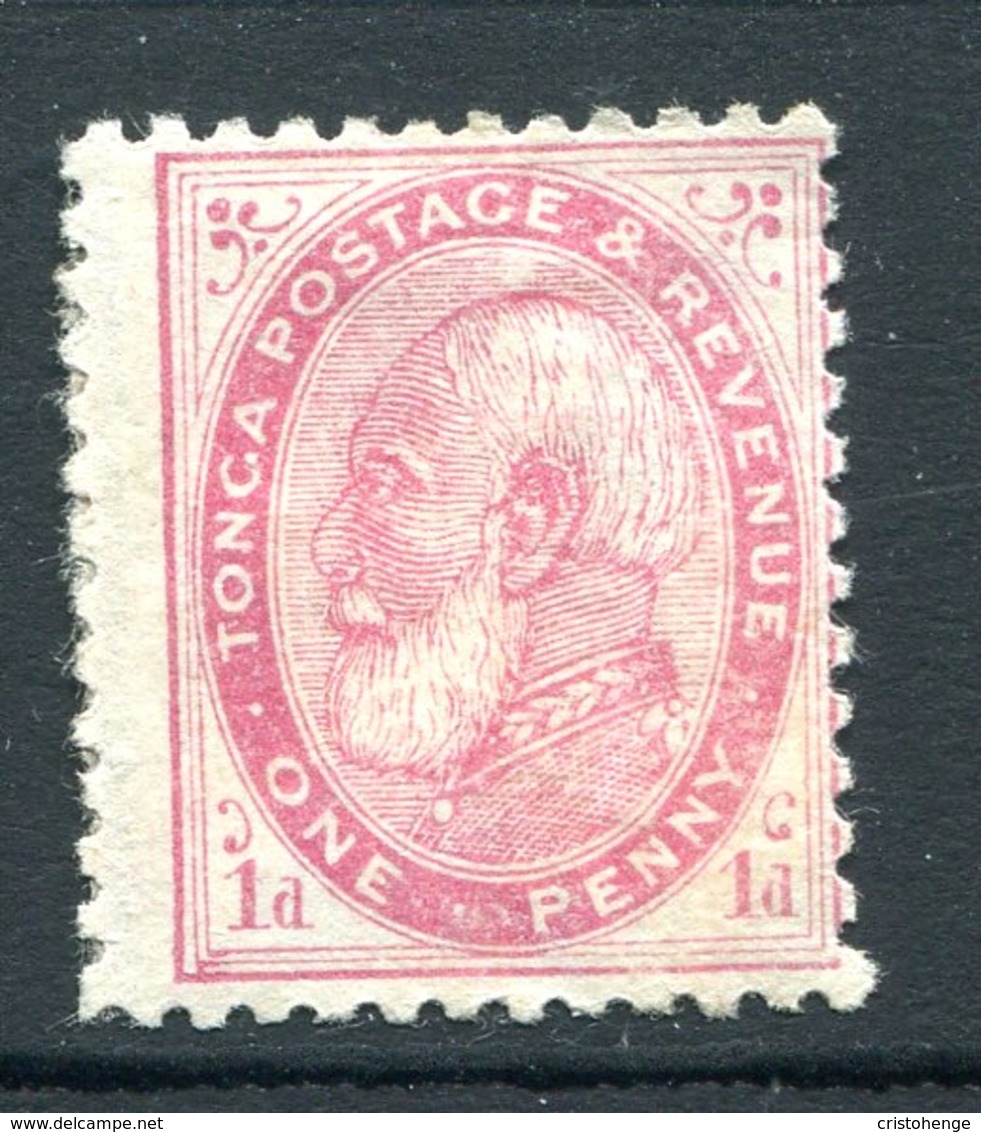 Tonga 1886-88 King George I - 1d Pale Carmine - P.12 X 11½ - HM & Paper Adhesion (SG 1ba) - Tonga (...-1970)