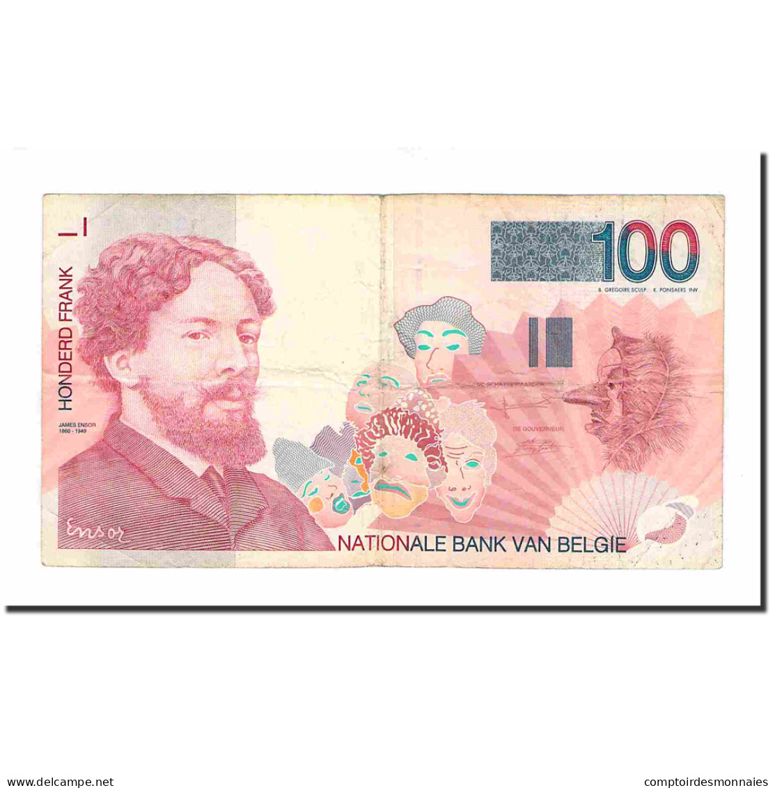 Billet, Belgique, 100 Francs, Undated (1995-2001), KM:147, TTB - 100 Francs