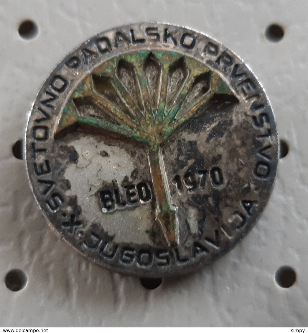 World Parachuting Championship Bled 1970 Slovenia Ex Yugoslavia Pin Bertoni Milano - Parachutting